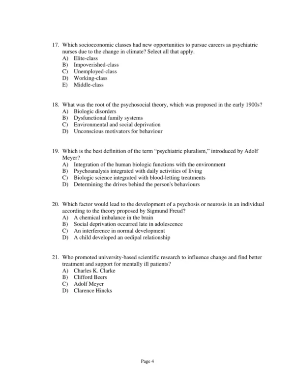 Test Bank For Psychiatric & Mental Health Nursing For Canadian Practice 3rd Edition Wendy Austin Mary Ann Boyd