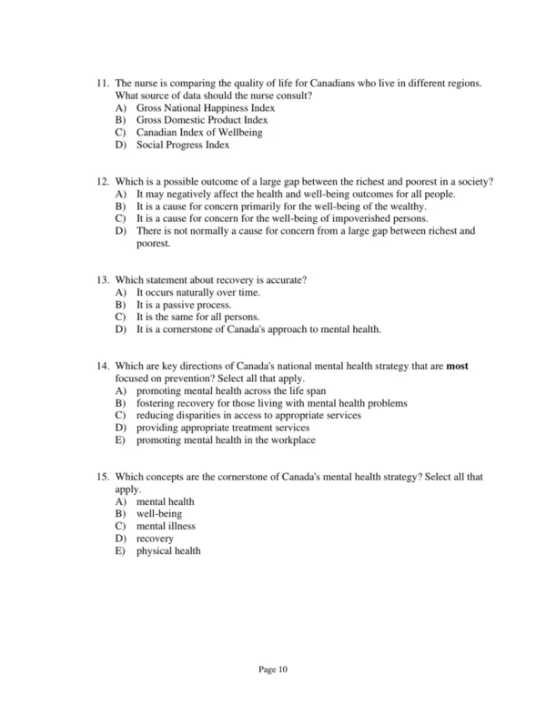 Test Bank For Psychiatric & Mental Health Nursing For Canadian Practice Fourth Edition Wendy Austin