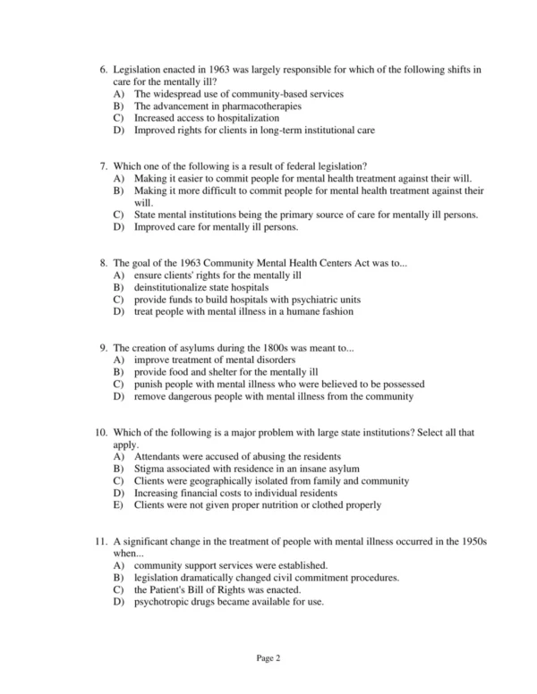 Test Bank For Psychiatric Mental Health Nursing 7th By Sheila L. Videbeck