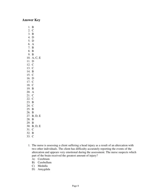 Test Bank For Psychiatric Mental Health Nursing 7th By Sheila L. Videbeck