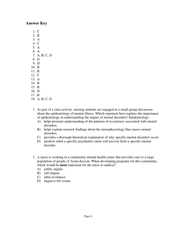 Test Bank For Psychiatric Nursing Contemporary Practice Sixth Edition Boyd 6 Test Bank For Psychiatric Nursing Contemporary Practice 6th Edition Boyd