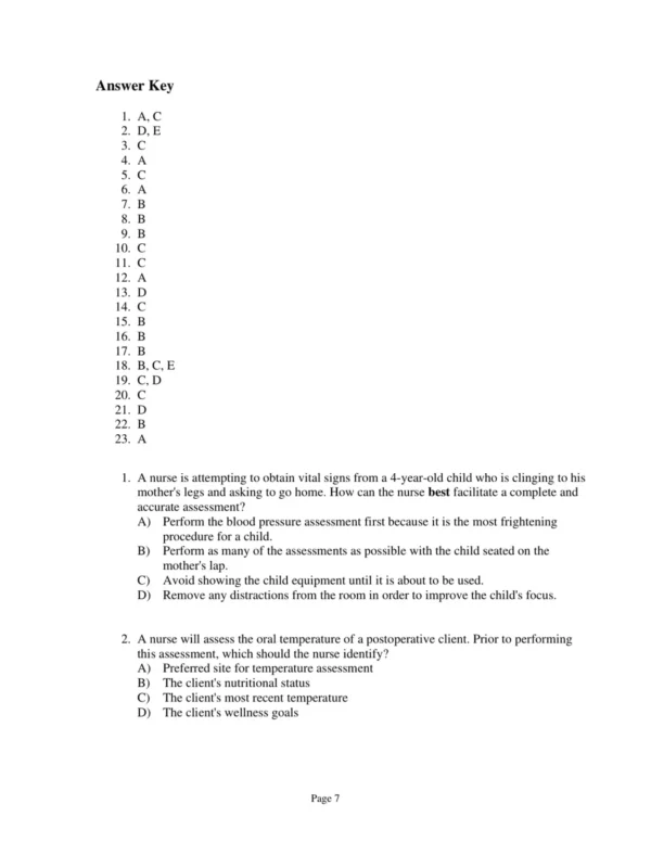 Test Bank For Taylor's Clinical Nursing Skills A Nursing Process Approach 5th Edition Pamela Lynn