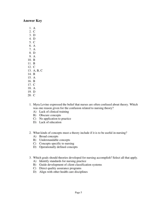 Test Bank For Theoretical Basis For Nursing 4th Edition Melanie Mcewen