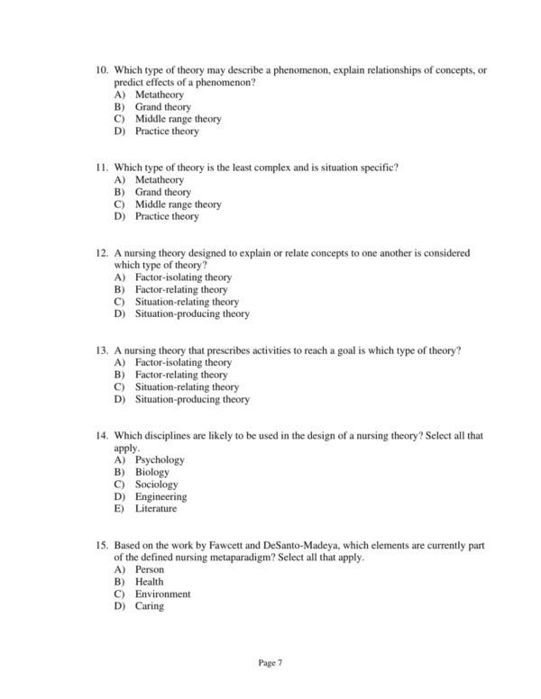 Test Bank For Theoretical Basis For Nursing 4th Edition Melanie Mcewen