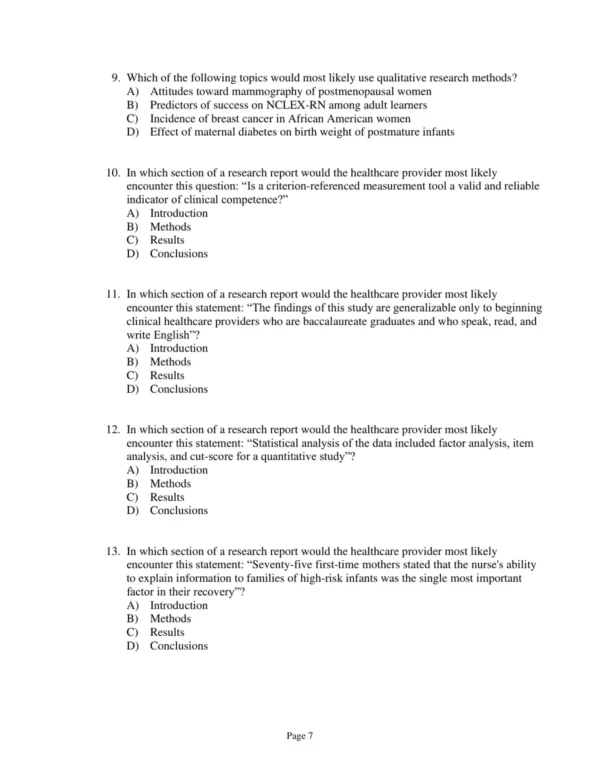 Test Bank For Understanding Research For Evidence Based Practice Fourth Edition Cherie R. Rebar Carolyn J. Gersch