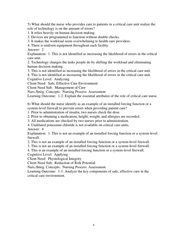 Test Bank For Understanding The Essentials Of Critical Care Nursing 3rd Edition Kathleen Perrin 4 Test Bank For Understanding The Essentials Of Critical Care Nursing 3rd Edition Kathleen Perrin